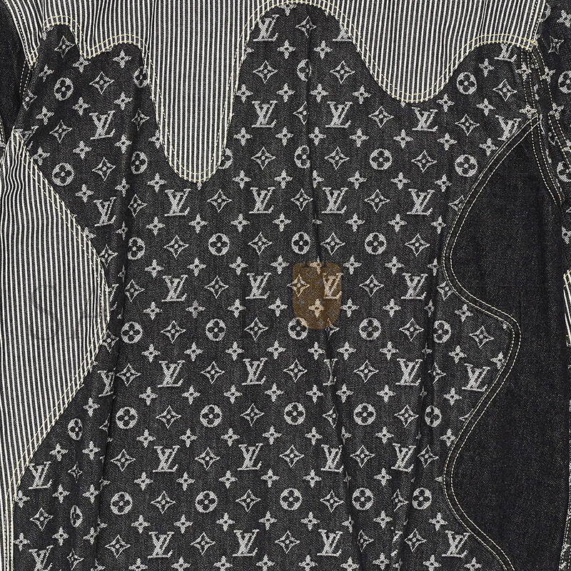 LOUIS VUITTON X NIGO MONOGRAM CRAZY DENIM WORKWEAR JACKET 1A9GEF